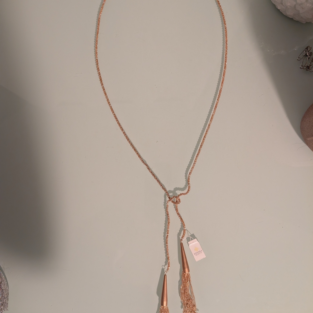 Elegant Gold Tassel Necklace